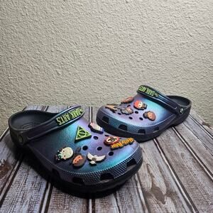 Crocs x Harry Potter The Dark Arts iridescent with jibbitz charms Women 10 Men 8